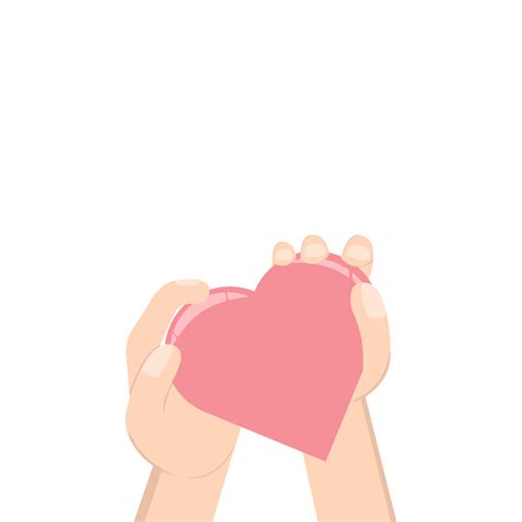 Free Hand Holding Heart Love Symbol Humanity And Charity Using Two Hand