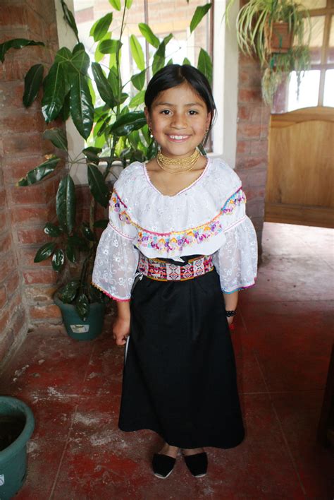Native American Girl The Traditional Dress In Otavalo Ecuador Traditional Dresses Womens