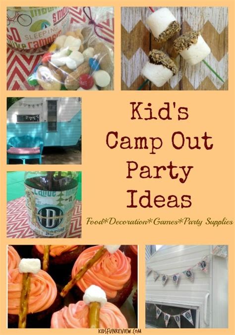 Fun Diy Kids Camp Out Party Ideas~ Food Games Decoration