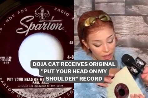 Doja Cat Receives Original Paul Anka Record Doja Cat Dojacat Is
