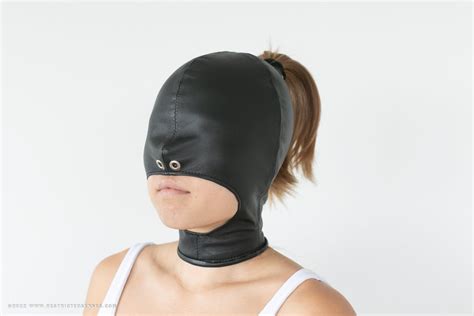 Open Mouth Bondage Hood Italian Leather Hand Made To Order Mature Etsy