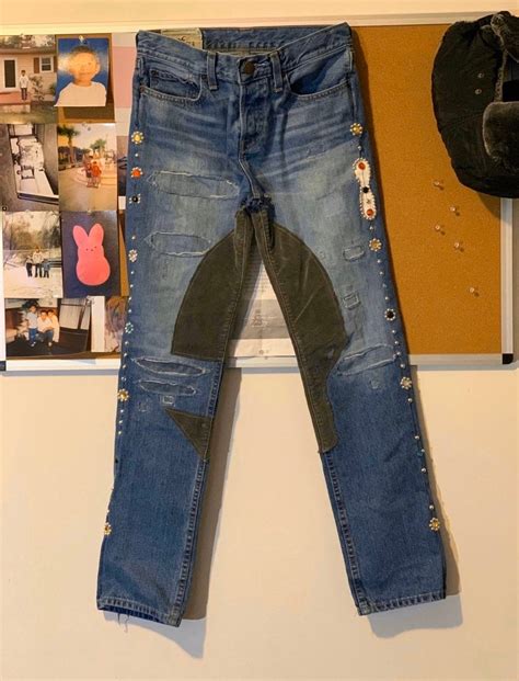 Custom Custom Studded Jeans Inspired By Kapital Kountry Grailed