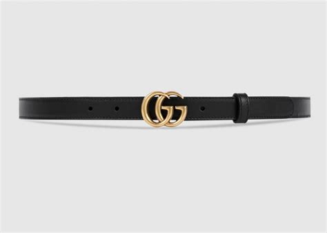 Gucci Gg Black Leather Belt Small Size 80