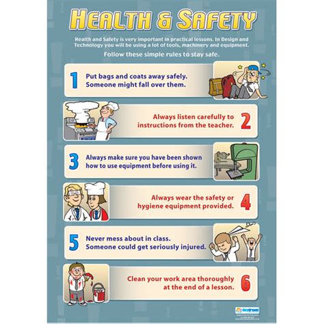 The wood shop is not the place to be in a hurry or have an it won't happen to me attitude. Health and Safety Wall Chart Poster | Rapid Online