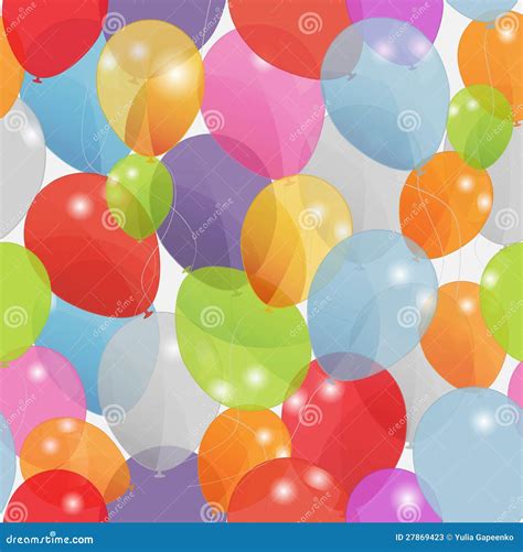 Colored Balloons Seamless Pattern Vector Stock Photos Image 27869423