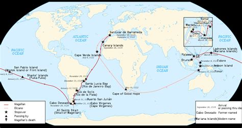 Map Of Ferdinand Magellans Circumnavigation Illustration World History Encyclopedia