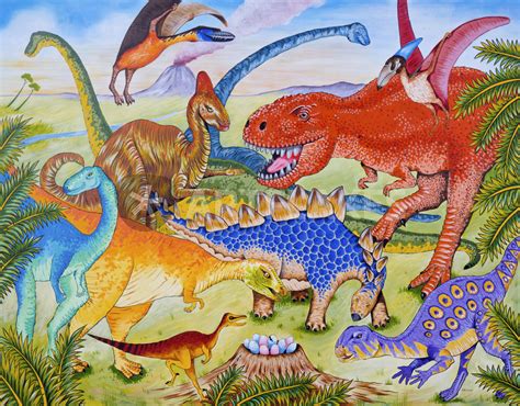 Dinosaurs Painting Art Prints And Posters By Ruth Baker Artflakescom
