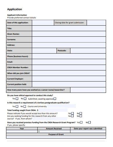 Free 10 Research Grant Application Templates In Pdf Ms Word Free