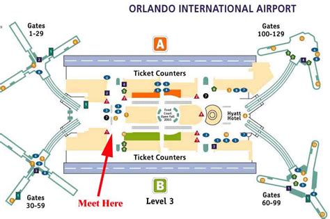 Orlando International Airport Map Food
