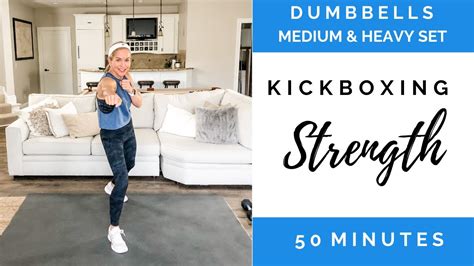 50 Minute Kickboxing Strength Workout With Dumbbells Youtube