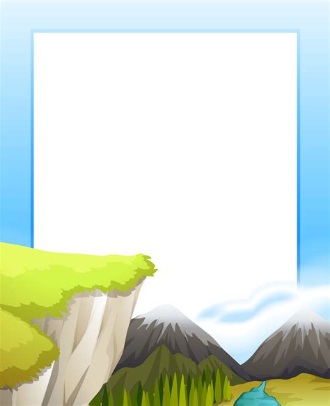 Border Design With Mountains View 430064 Vector Art At Vecteezy