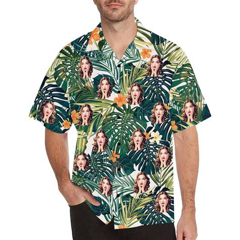 Personalized Face Hawaii Shirt Men Custom Photo Face Shirt Etsy