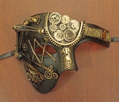 Zr1 Steampunk Mask Is Hand Painted And Accented With Lots Of Gears The