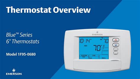 Emerson Blue Series 6 1f95 0680 Thermostat Overview Youtube
