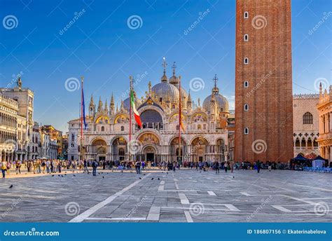 View Of Basilica Di San Marco And Piazza San Marco In Venice Italy Editorial Photo Image Of