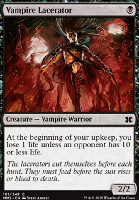 In this article, we make a short list of the best mtg vampire card sleeves including detail information and customer reviews. Vampire Lacerator (MYS1 MTG Card)