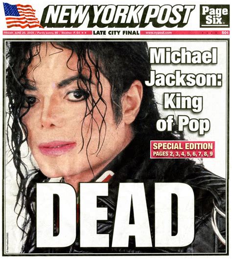 Rip Michael Jackson Newspaper Headlines History
