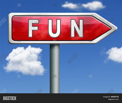 Fun And Pleasure Roadsign Indicating Directions Fun Button Fun Icon Red