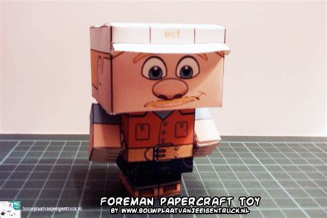 Ninjatoes Papercraft Weblog Cute Little Foreman Papercraft Toy