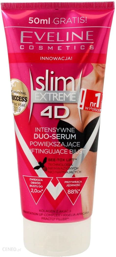 do pielęgnacji biustu eveline 4d slim extreme intensywne duo serum powiększające biust 200 ml