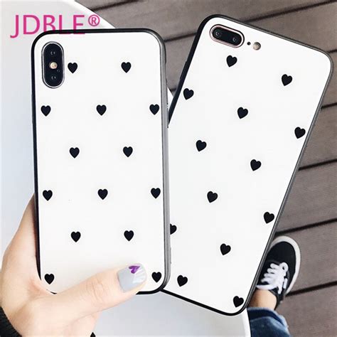 Jdble Luxury Tempered Glass Phone Cases For Iphone8 6 6s 7plus 8 7plus
