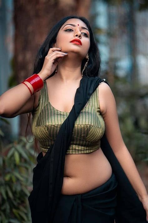 Rupsa Saha Chowdhury In Black Saree Gorgeous Women Beautiful Roses Cute Beauty