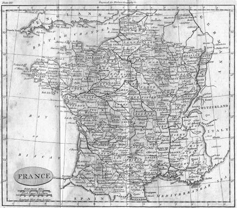 France Walker 1795 Old Antique Vintage Map Plan Chart