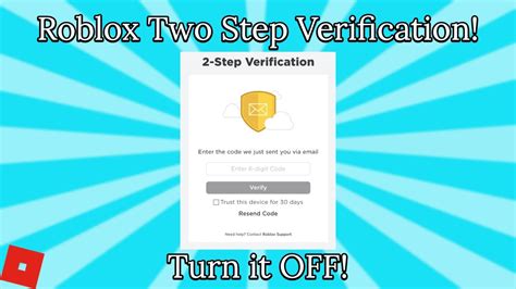 How To Turn Off Two Step Verification On Roblox Full Tutorial Youtube