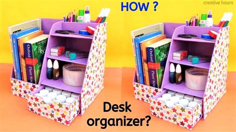 Safco products onyx mesh 2 tray/6 sorter desktop organizers. DIY: How to make Desk Organizer from Cardboard Box | Best ...