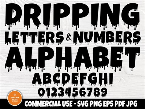 Dripping Font Svg Dripping Letters Svg Graphic By Tonisartstudio
