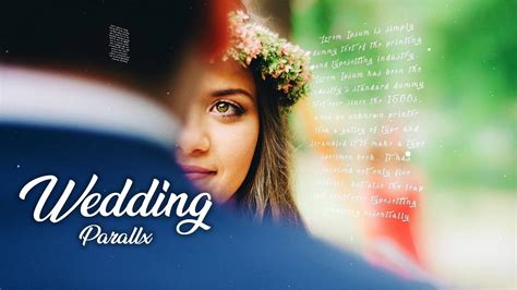 Be it the extensive photo album or logos dedicated to the proper functioning of the website, wedding. Wedding Parallax (after effects Template) - YouTube