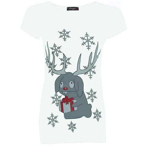 Womens Ladies Christmas Xmas Glitter Olaf Reindeer Batman Penguin Tee