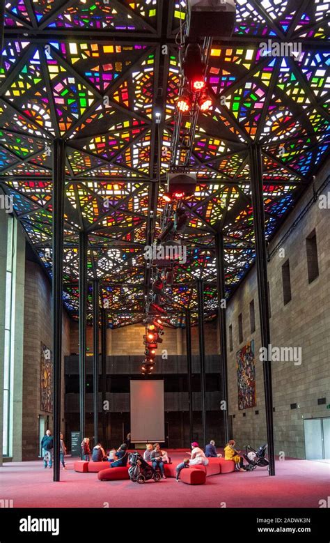 The Worlds Largest Stained Glass Ceiling By Leonard French In The