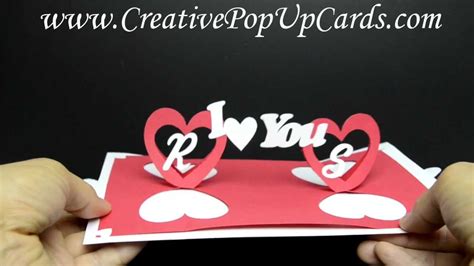 This tutorial uses the sliceform technique with a cricut cutting machine. Valentines day Pop Up Card: Twisting Hearts - YouTube