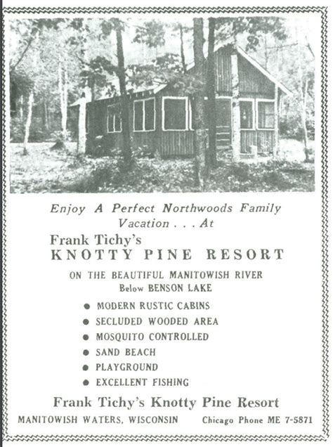 Knotty Pine Resort Manitowish Waters Historical Society