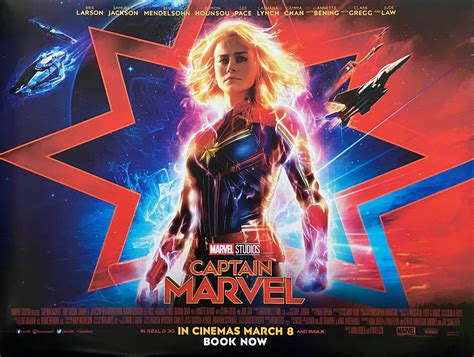 Original Captain Marvel Movie Poster Brie Larson Carol Danvers Mcu