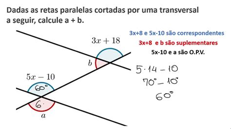 Dadas As Retas Paralelas Cortadas Por Uma Transversal A Seguir Calcule