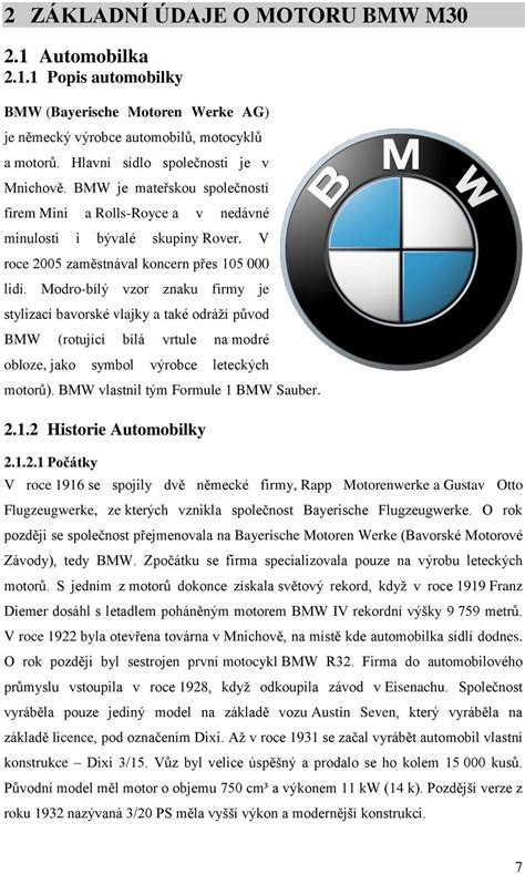 3D MODEL SPALOVACÍHO MOTORU BMW PDF Stažení zdarma