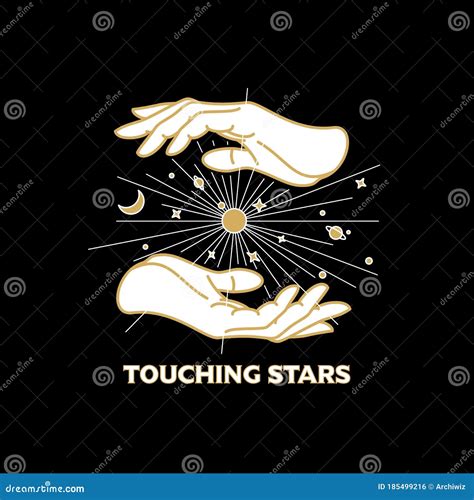 Vector Mystical Celestial Illustration With Esoteric Hands And Stars