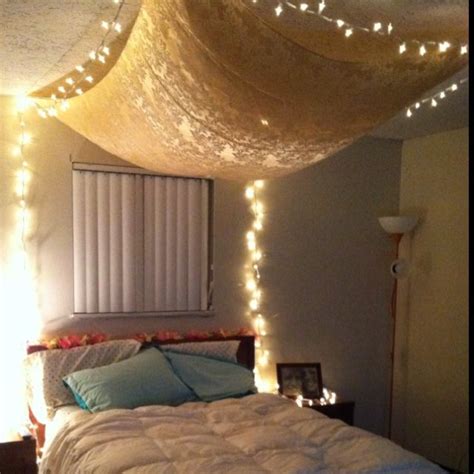 I Love This Idea A Very Simple Bed Canopy With Fabric And Fairy
