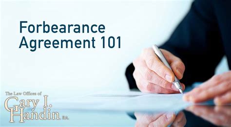 The Advantages of a Forbearance Agreement - Know the Details