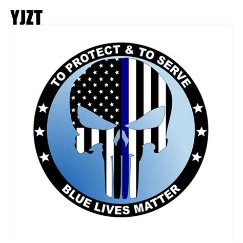 Yjzt 118cm118cm Car Sticker Creative Blue Lives Matter To Protect To