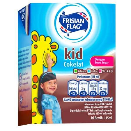 Susu bubuk, dilengkapi dengan gizzicompli, mengandung protein, omega 3, omega 6, 13 vitamin dan 8 mineral untuk bantu dukung tumbuh kembang si kecil. Kid | Frisian Flag Indonesia