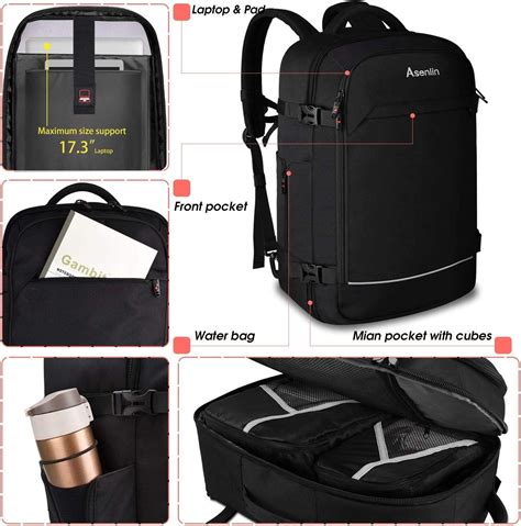 Buy Asenlin 40l Travel Backpack For Women Men，17 Inch Laptop Backpack