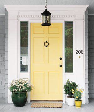 Dec 28, 2020 · while your stunning front garden and cobblestone walkway are important qualities, nothing makes a home stand out more than choosing a memorable, beautiful front door color. Benjamin Moore Hawthorne Yellow | Yellow front doors ...