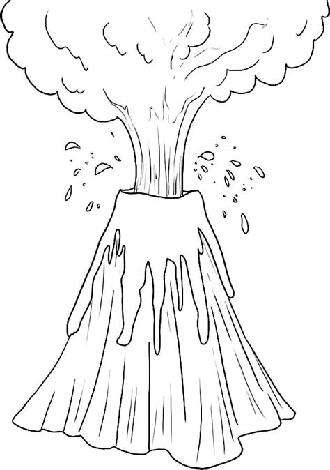 Natural calamities like tsunami, flood, tornadoes and volcanoes are some of the common subjects for children's coloring pages. Volcano coloring pages to download and print for free