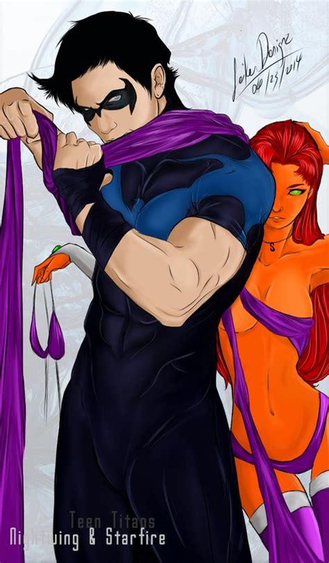 adult nightwing and starfire on behance teen titans pinterest behance nightwing and galleries