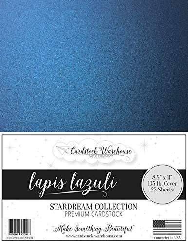 Lapis Lazuli Blue Stardream Metallic Cardstock Paper 85 X 11 Inch