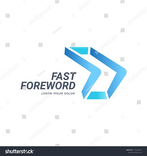 Abstract Blue Fast Forward Logo Stock Vector Royalty Free 1143106175