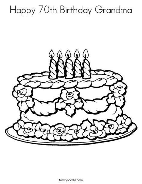 39+ happy birthday grandma coloring pages for printing and coloring. Happy 70th Birthday Grandma Coloring Page - Twisty Noodle